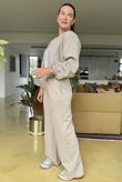 Made in Italy Beluga Soft Crop Bomber Jacket Oatmeal Marl